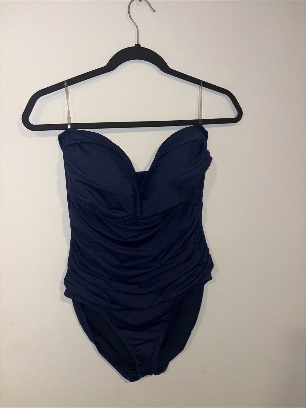 Lilly Pulitzer Navy Ruched Sweetheart One-Piece Swim Bodysuit